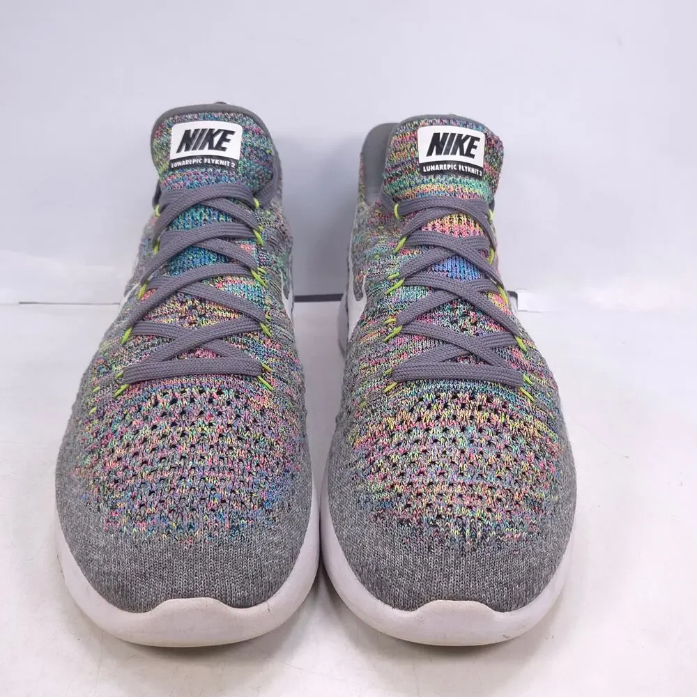 Nike Lunarepic Flyknit 2 Athletic Runnning Shoe Womens Size 8.5 863780-003 Multi